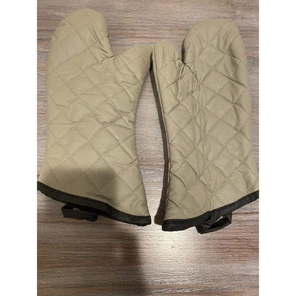 Oven Mitts 1 Pair of Quilted Thick Lining Heat Resistant Kitchen prof Gloves